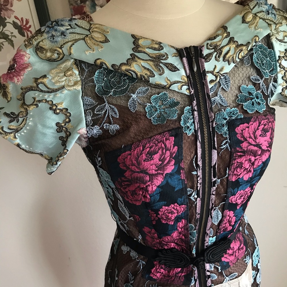 Byron Lars Pieced Brocade Dress Anthropologie